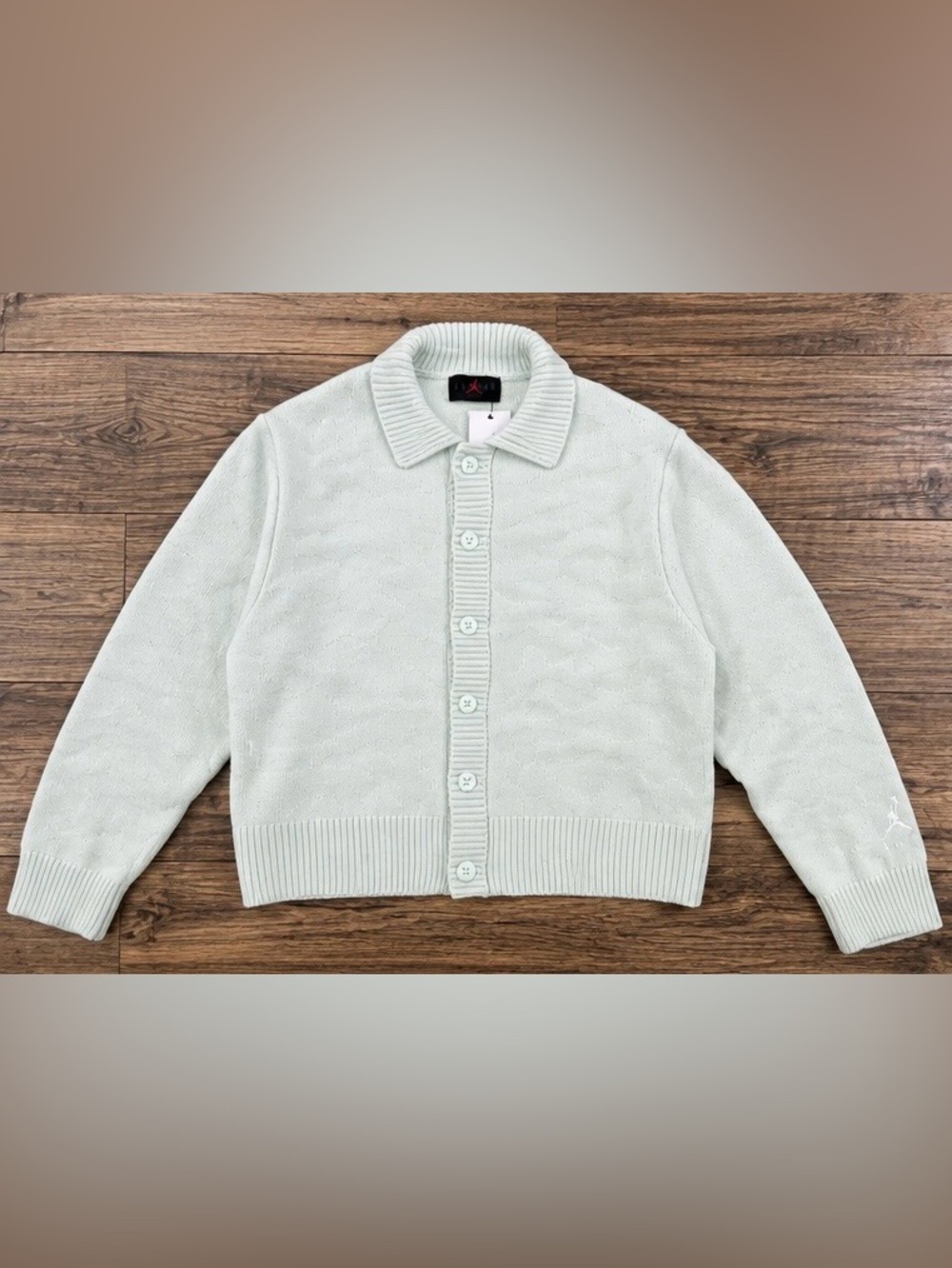 Jordan x J Balvin Cardigan Barely Green Men’s Medium Knit Sweater